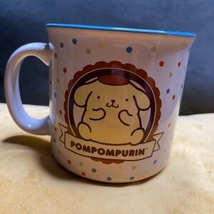 🌈New Sanrio Hello Kitty and Friends Pompompurin Polka Dot Ceramic Camper Mug
